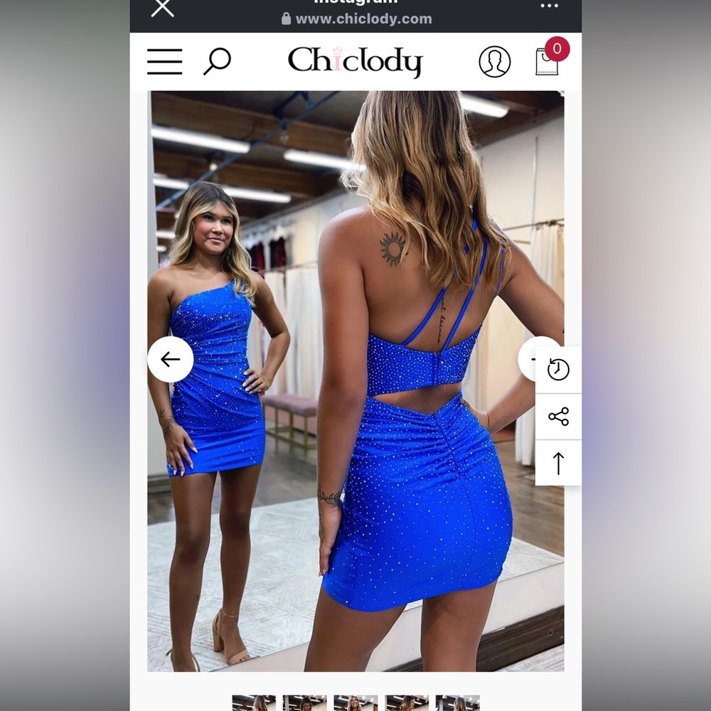 Blue Homecoming dress